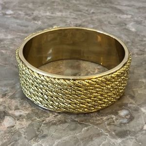 Gold Bangle w/ tweed